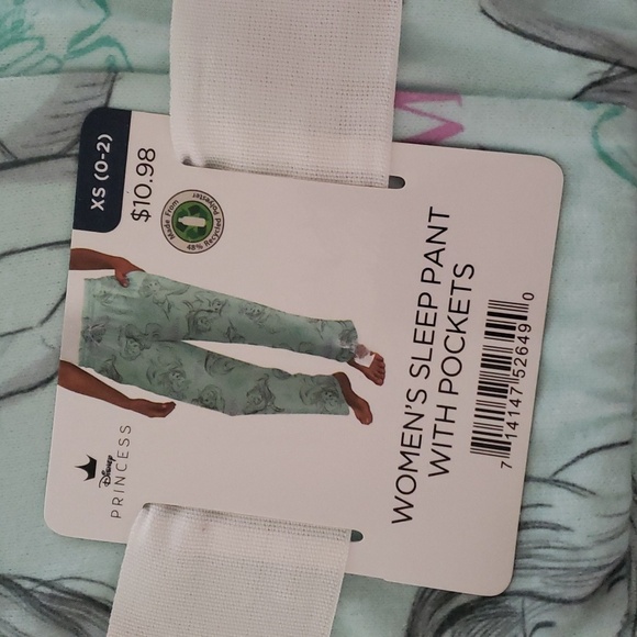 Disney princess XS 0-2 the little mermaid pajama pants pj bottoms sleep - Picture 2 of 2